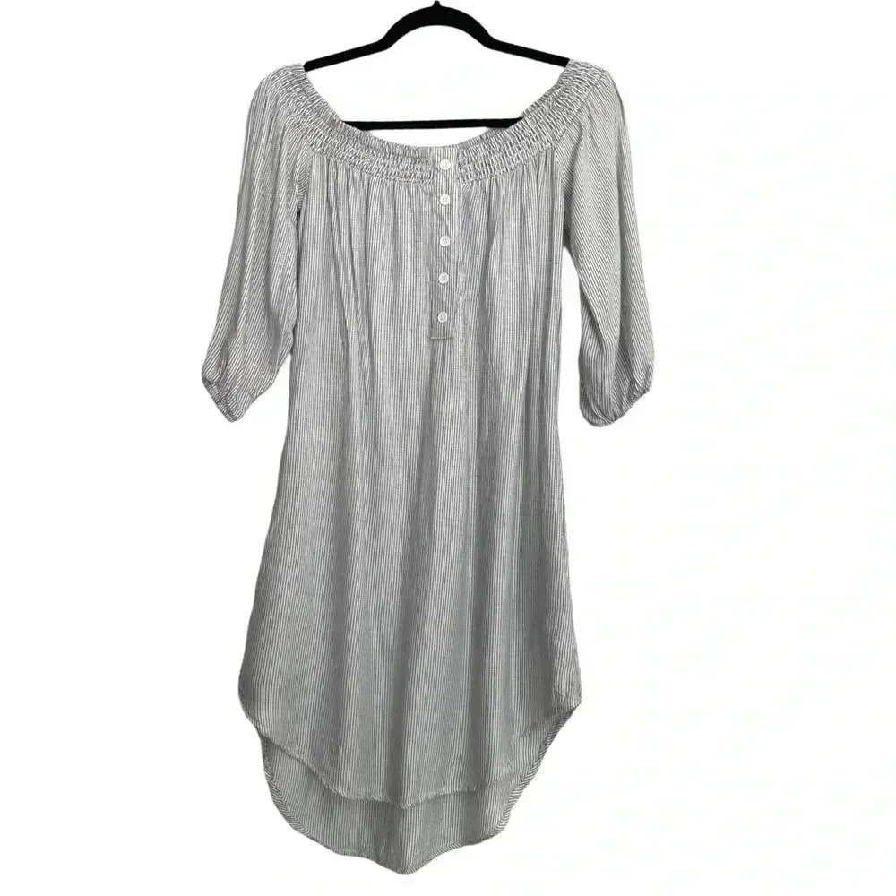 Mimi Chica Off Shoulder Dress Lightweight Striped M